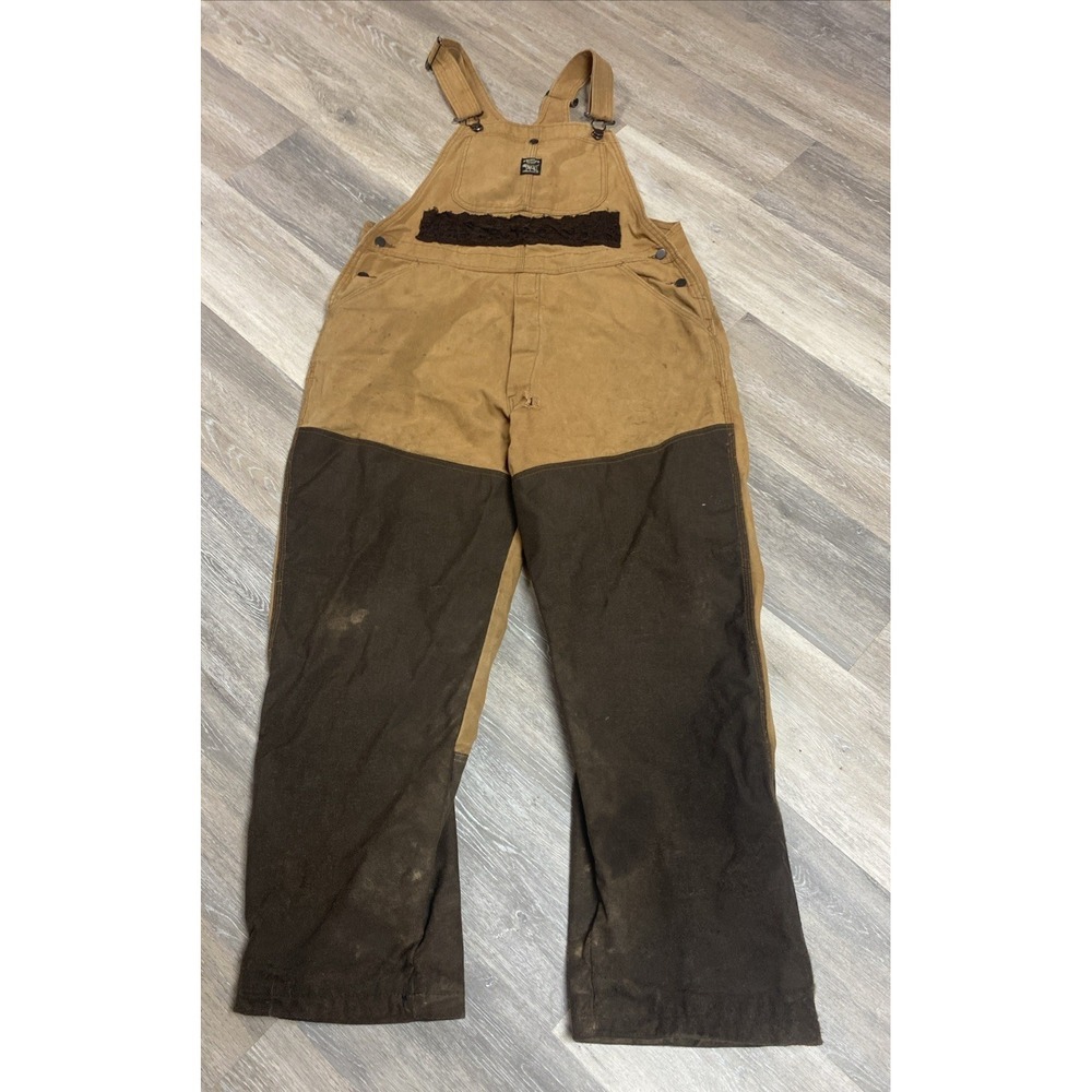 Vintage tg Pointer Brand‎ Short Bib Overalls Workwear Hunting Brush Pants Large